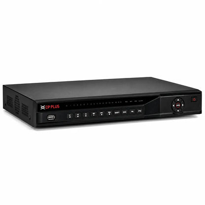CP PLUS CP-UNR-4K4322-V3 32 Channel 4K Network Video Recorder front left angle view for IP surveillance systems -tpstech.in