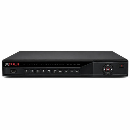 CP PLUS CP-UNR-4K4322-V3 32 Channel 4K Network Video Recorder front view with USB port and control panel -tpstech.in