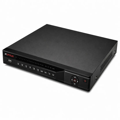 CP PLUS CP-UNR-4K4322-V3 32 Channel 4K Network Video Recorder top left perspective for professional CCTV installations -tpstech.in
