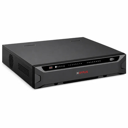 CP PLUS CP-UNR-4K5324-FI 32 Channel 4K AI Network Video Recorder left angle view showing front panel and ventilation design -tpstech.in