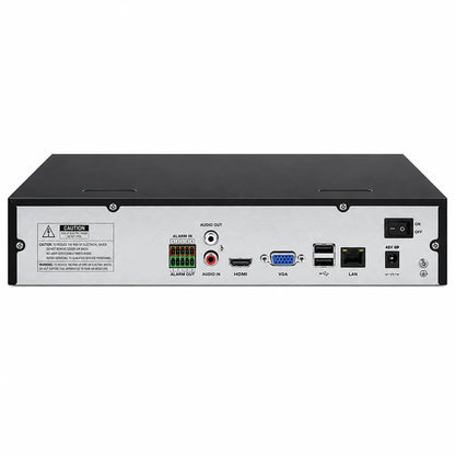 CP PLUS CP-UNR-4K5324-FI 32 Channel 4K AI Network Video Recorder rear panel with HDMI VGA LAN USB audio and alarm ports -tpstech.in