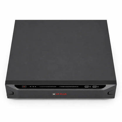 CP PLUS CP-UNR-4K5324-V3 32 Channel 4K AI Network Video Recorder top view showing slim professional enclosure -tpstech.in