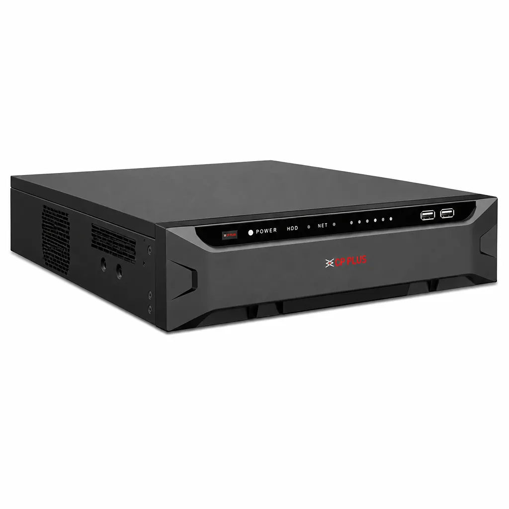 CP PLUS CP-UNR-4K564R8-FI 64 Channel AI Network Video Recorder front right angle view for professional IP surveillance systems -tpstech.in