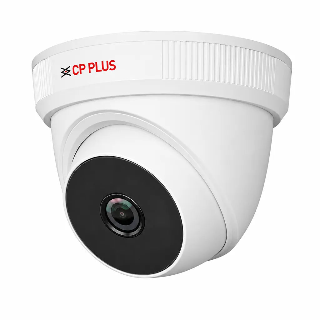 CP PLUS CP-URC-DC24PL2C-V3 2.4MP IR Dome Security Camera front right angle with built-in mic -tpstech.in