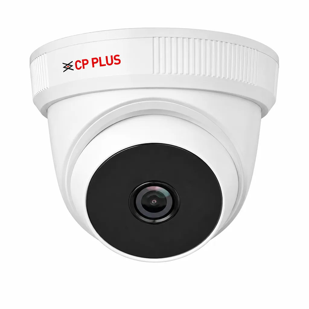 CP PLUS CP-URC-DC24PL2C-V3 2.4MP IR Dome Camera front view with built-in microphone for CCTV surveillance -tpstech.in