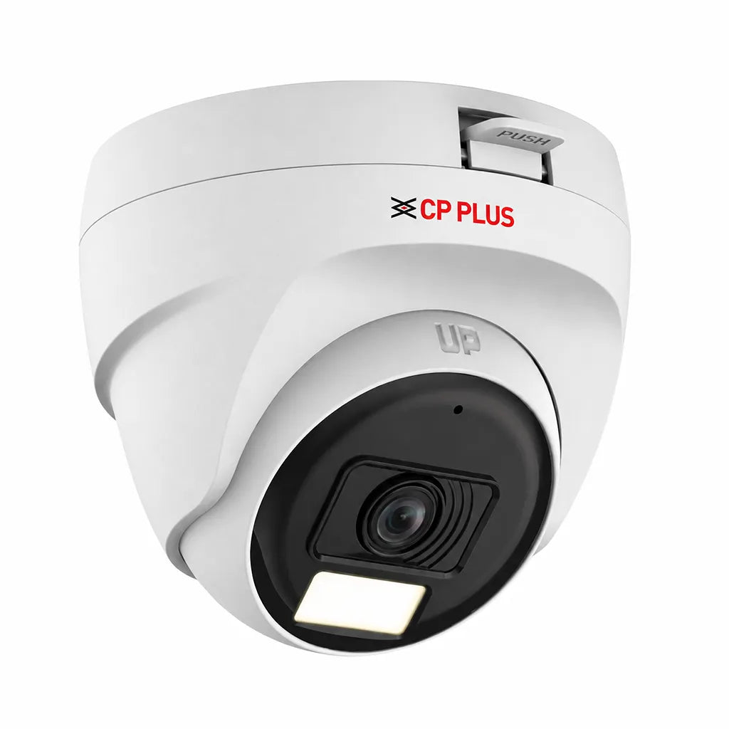 CP PLUS CP-URC-DC51PL3C-L 5MP Dual Light Dome Camera right angle view for analog HD CCTV security systems -tpstech.in