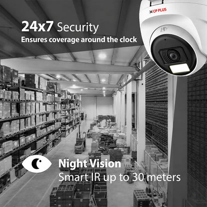 CP PLUS CP-URC-DC51PL3C-L 5MP Dual Light Dome Camera with Smart IR up to 30 meters for 24x7 security monitoring -tpstech.in