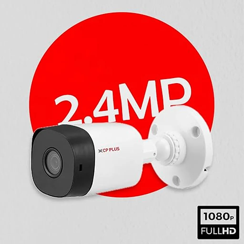 CP PLUS CP-URC-TC24PL2-V3 2.4MP Full HD IR Bullet Camera for high-quality CCTV security monitoring -tpstech.in