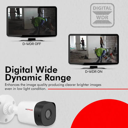 CP PLUS CP-URC-TC24PL2-V3 Bullet Camera with Digital Wide Dynamic Range for improved image clarity in challenging lighting conditions -tpstech.in