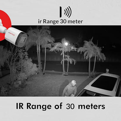 CP PLUS CP-URC-TC24PL3C 2.4MP Bullet CCTV Camera with 30 meter Smart IR night vision for clear low light monitoring -tpstech.in