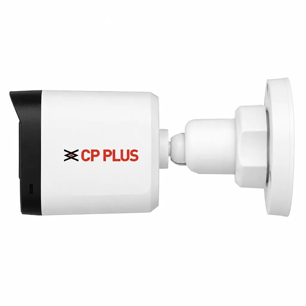 CP PLUS CP-URC-TC51PL3C 5MP Full Color Bullet Camera left side profile showing wall mount design -tpstech.in
