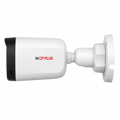 CP PLUS CP-URC-TC51PL3C-L 5MP bullet surveillance camera left side profile with wall mounting bracket -tpstech.in