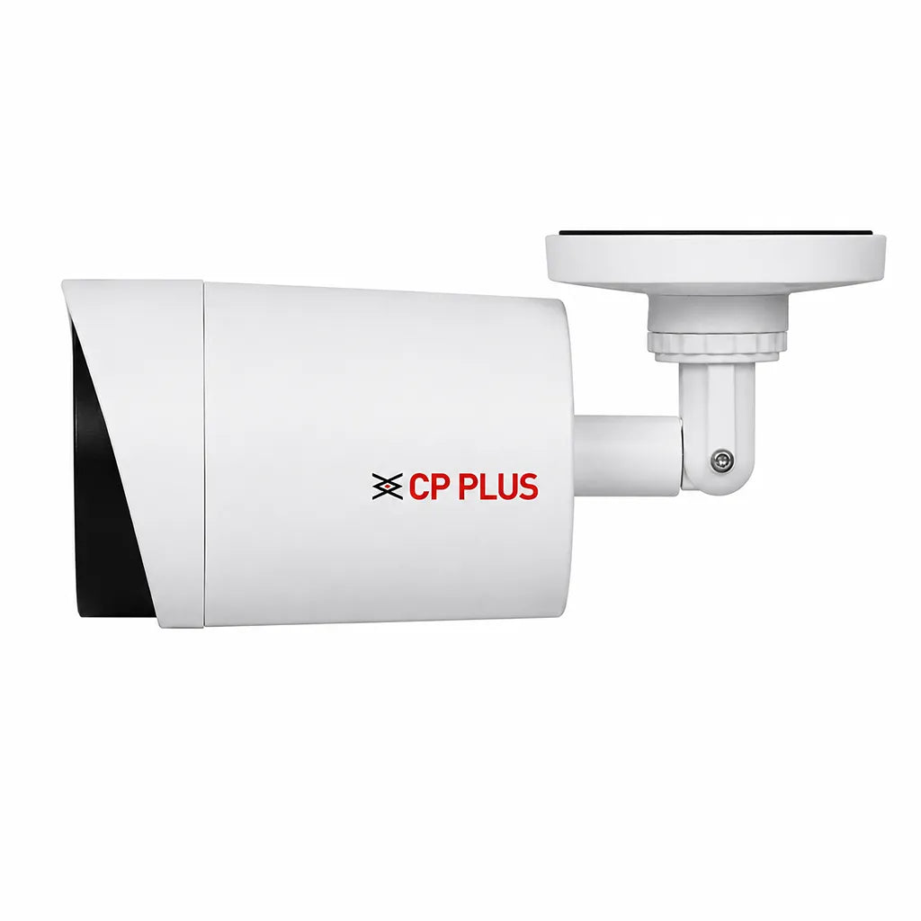 CP PLUS CP-USC-TA24L2 2MP Full HD IR Bullet CCTV Camera side profile with adjustable wall mount -tpstech.in