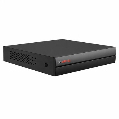 CP PLUS CP-UVR-0801F1V-I 8 Channel Full HD AI DVR front left angle view showing compact surveillance recorder design -tpstech.in