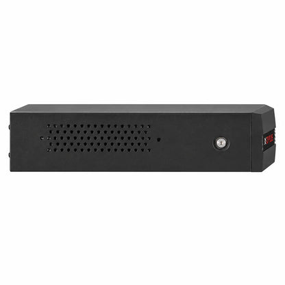 CP PLUS CP-UVR-1601E1-HC 16 Channel H.265 HD CCTV DVR left side view showing ventilation and lock -tpstech.in