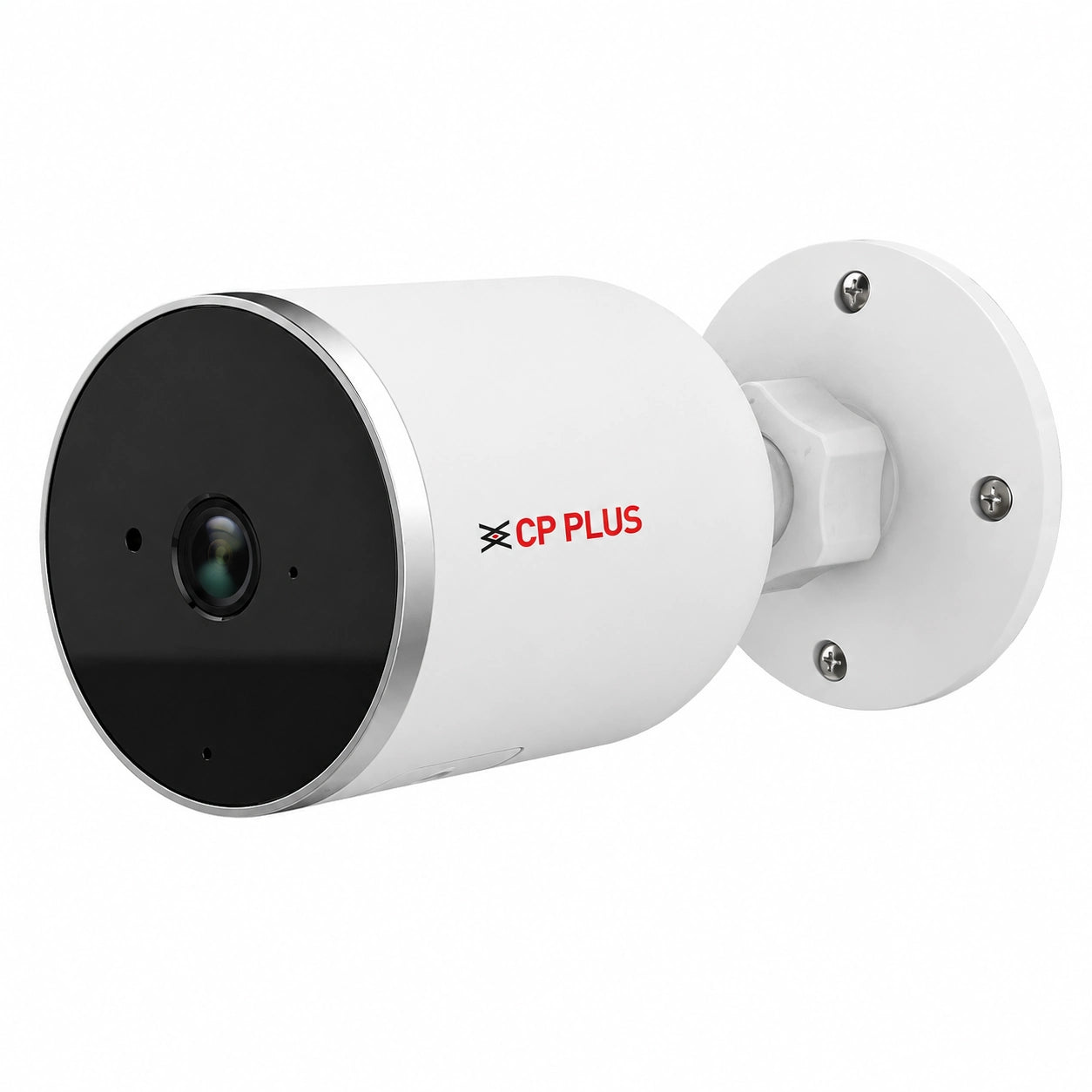 Front angle view of CP Plus CP-V21 2MP Full HD Wi-Fi Bullet Security Camera -tpstech.in
