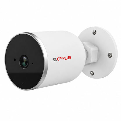 Front angle view of CP Plus CP-V21 2MP Full HD Wi-Fi Bullet Security Camera -tpstech.in
