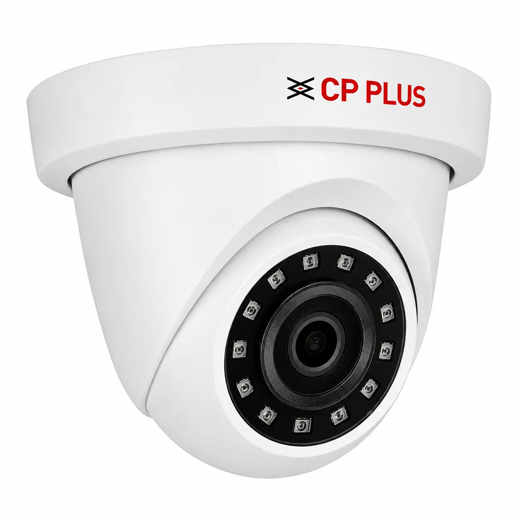 CP PLUS CP-VAC-D50L2-V2 5MP HD IR Dome Camera left angle view with fixed lens and IR LEDs -tpstech.in