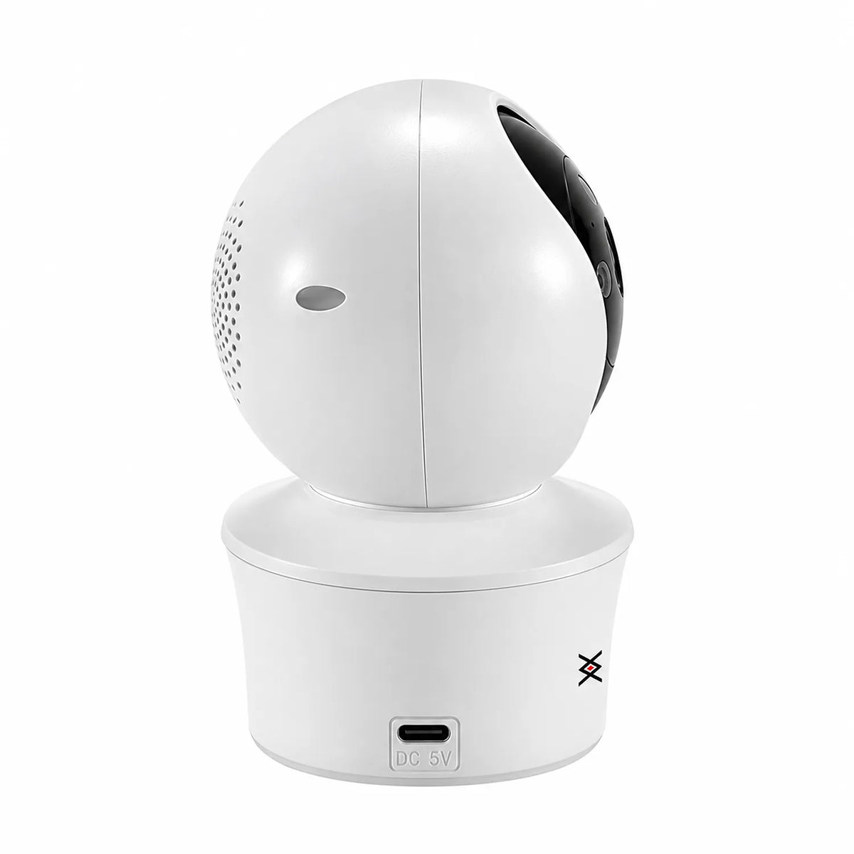 Side View of CP PLUS EZ-P34Q 3MP Wi-Fi PT Camera Showing Type C Power Input Port -tpstech.in