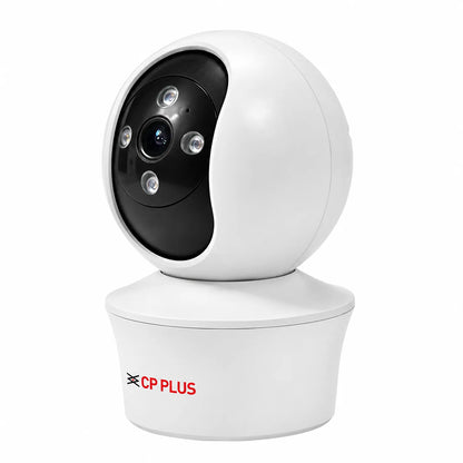 Angled Front View of CP PLUS EZ-P34Q 3MP Wi-Fi Pan Tilt Camera with 2-Way Talk -tpstech.in