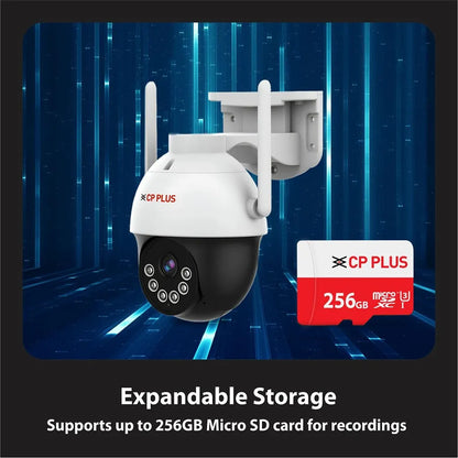 CP PLUS EZ-S35T 3MP 4G security camera supporting up to 256GB MicroSD card for local video recording -tpstech.in