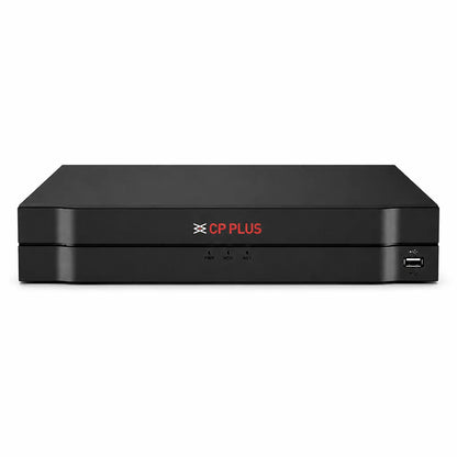 CP PLUS UNR-4K2041-V4 4 Channel 4K Network Video Recorder front view showing LED indicators and USB interface -tpstech.in
