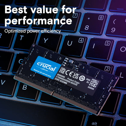 Crucial RAM 96GB Kit 2x48GB DDR5 5600 MHz SODIMM CL46 Laptop Memory