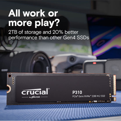 Crucial P310 500GB PCIe Gen4 NVMe 2280 M.2 SSD