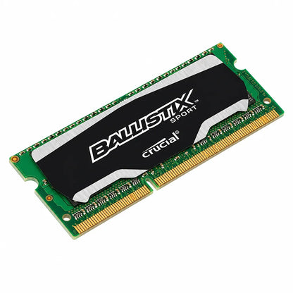 Crucial Ballistix Sport 16GB Kit (8GBx2) DDR3 1866Mhz SODIMM Laptop Memory single module angled product view on white background -tpstech.in