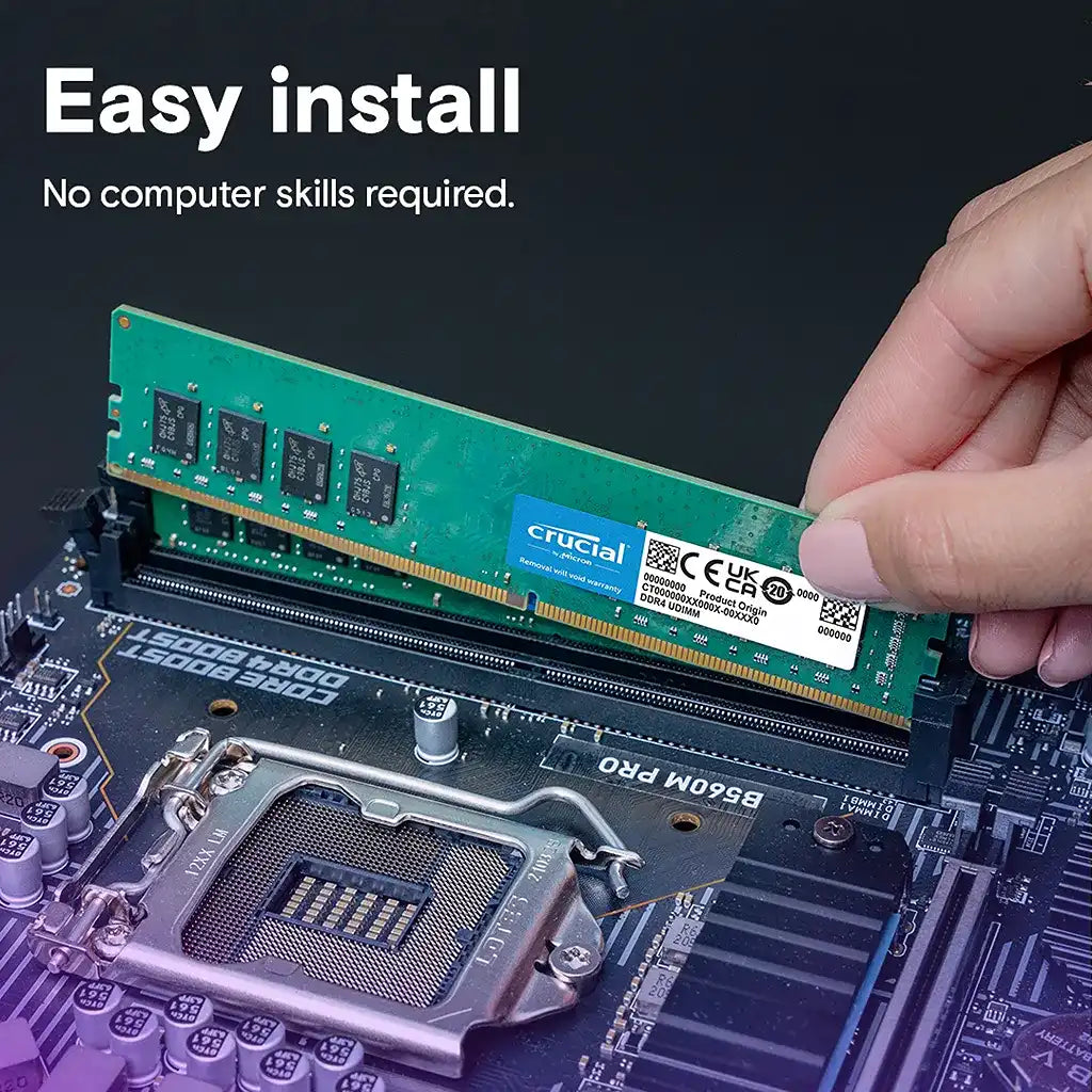 Crucial Basics 4GB DDR4 2666MHz UDIMM desktop RAM easy installation on compatible desktop motherboard -tpstech.in