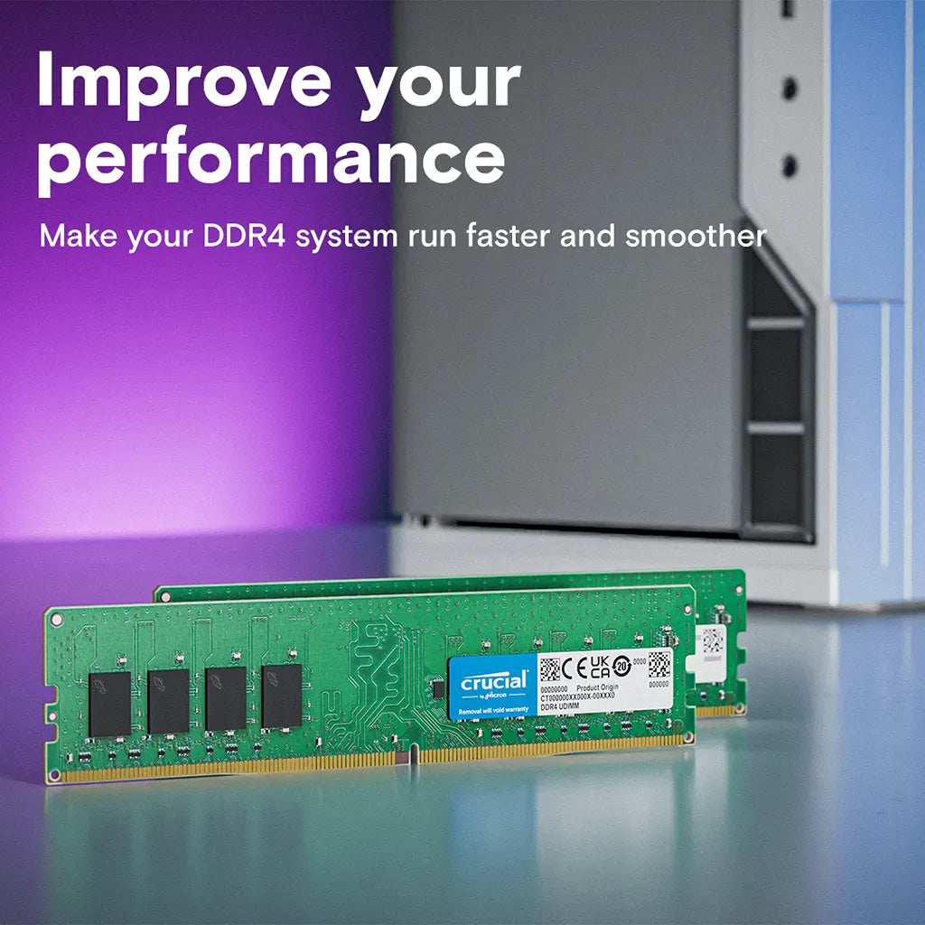 Crucial Basics 4GB DDR4 2666MHz UDIMM desktop RAM improves desktop performance and smoother multitasking -tpstech.in