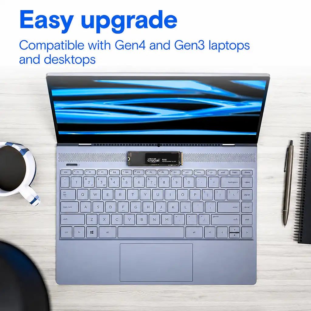 Crucial P310 4TB PCIe Gen4 NVMe M.2 2280 Internal SSD with Heatsink compatible with Gen4 and Gen3 laptops for an easy storage upgrade -tpstech.in