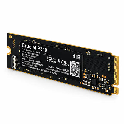 Crucial P310 4TB PCIe Gen4 NVMe M.2 SSD Pulled-Out Perspective Angle View -tpstech.in