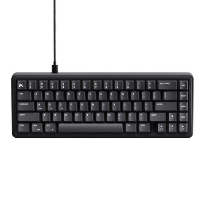 Direct top-down view of 67-key layout on Cybeart Akula 65 Lite Compact 65% Wired RGB Mechanical Keyboard with connected cable -tpstech.in