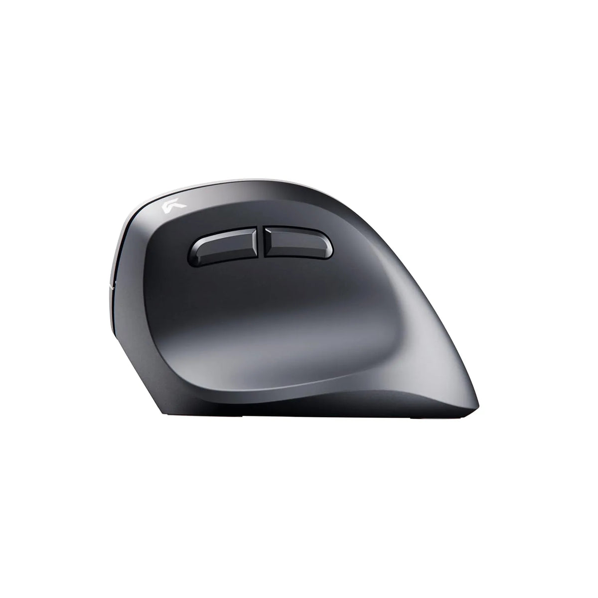 Cybeart Arcus Wireless Ergonomic Mouse 2400 DPI (Black) side angle showing contoured thumb rest and dual side shortcut buttons -tpstech.in