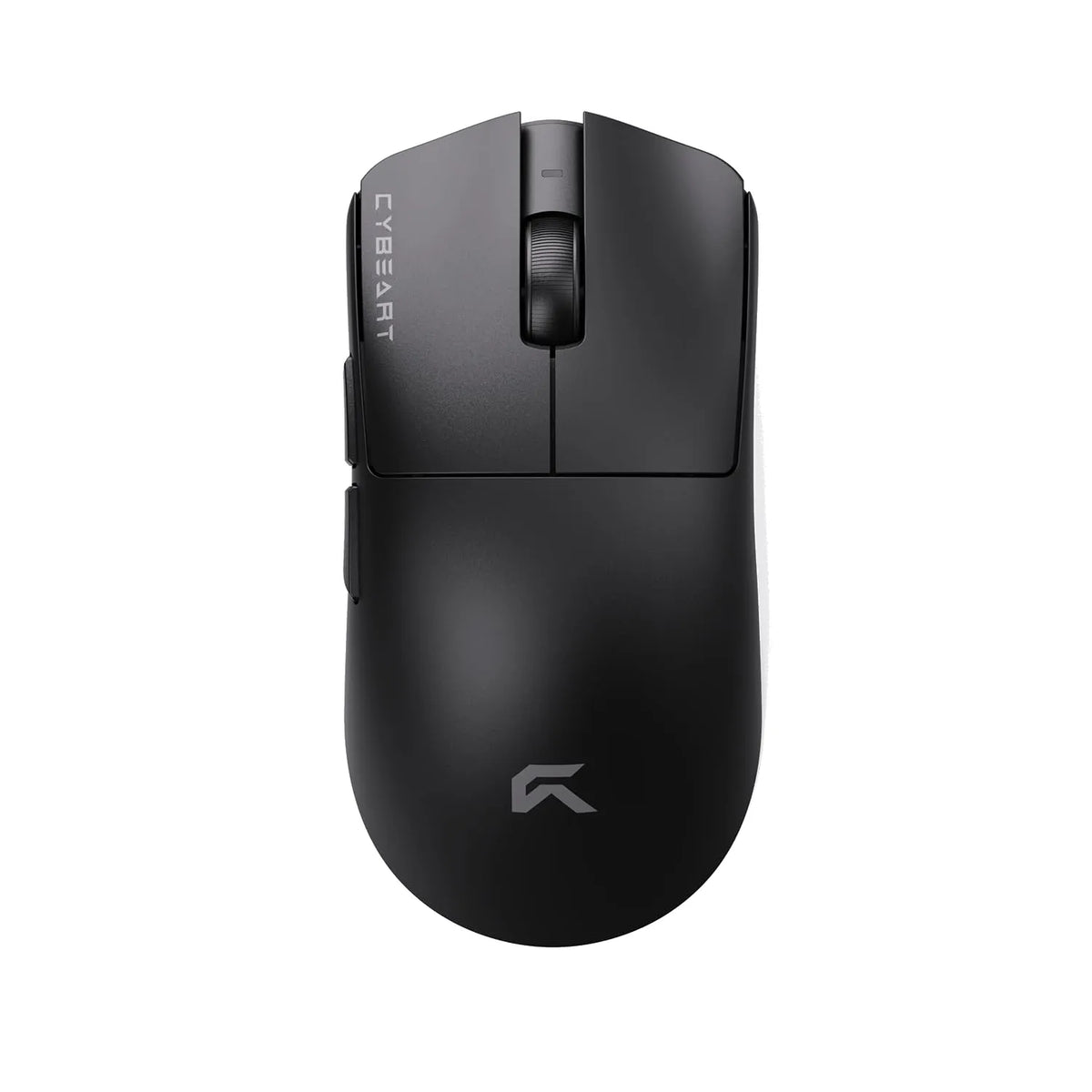 Cybeart Artemis 52g Ultra-Light Wireless Gaming Mouse top view showing scroll wheel and ergonomic matte black shell -tpstech.in