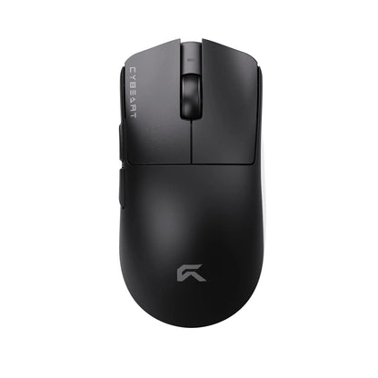 Cybeart Artemis 52g Ultra-Light Wireless Gaming Mouse top view showing scroll wheel and ergonomic matte black shell -tpstech.in