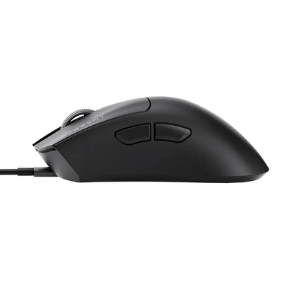 Cybeart Ghost 49g Ultra-light Wired Gaming Mouse ergonomic side profile view -tpstech.in