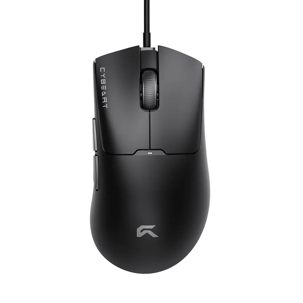 Cybeart Ghost 49g Ultra-light Wired Gaming Mouse top down view showing scroll wheel and buttons -tpstech.in