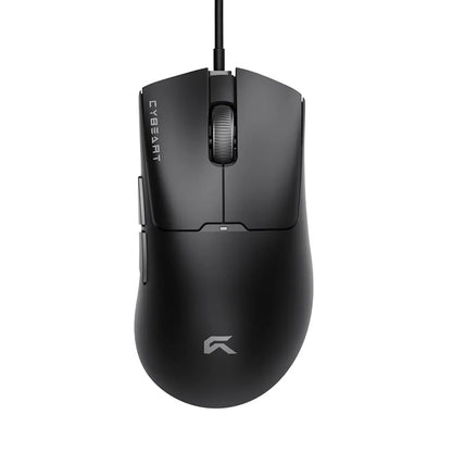Cybeart Ghost 49g Ultra-light Wired Gaming Mouse top down view showing scroll wheel and buttons -tpstech.in