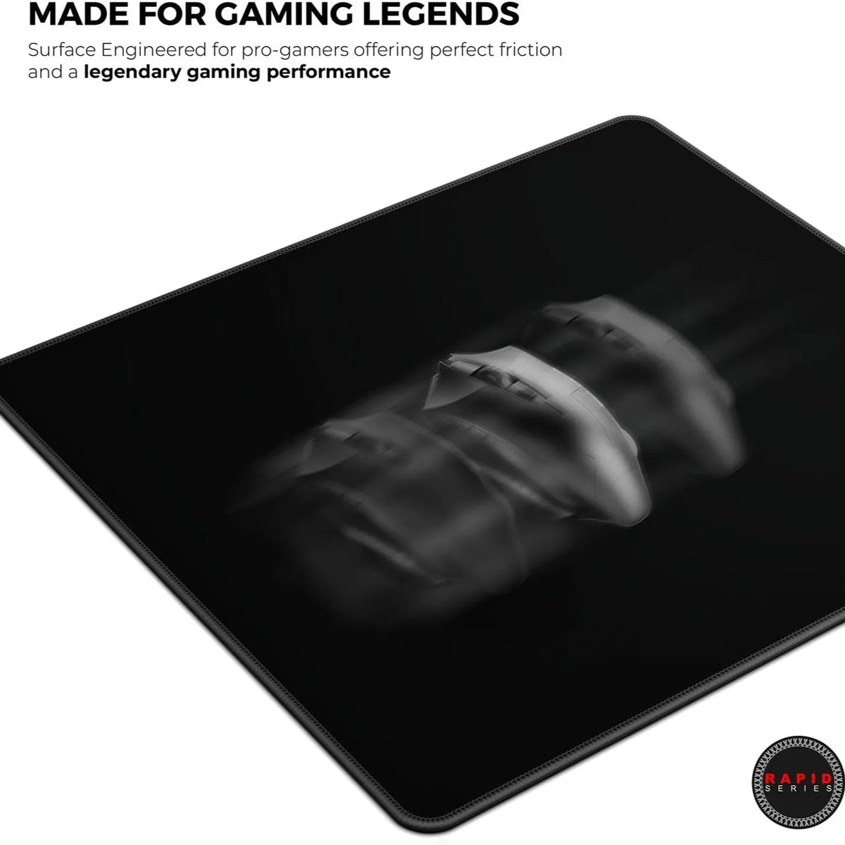 Cybeart Ghost gaming mouse pad large 450x400mm showcasing engineered smooth glide surface for pro gamers -tpstech.in