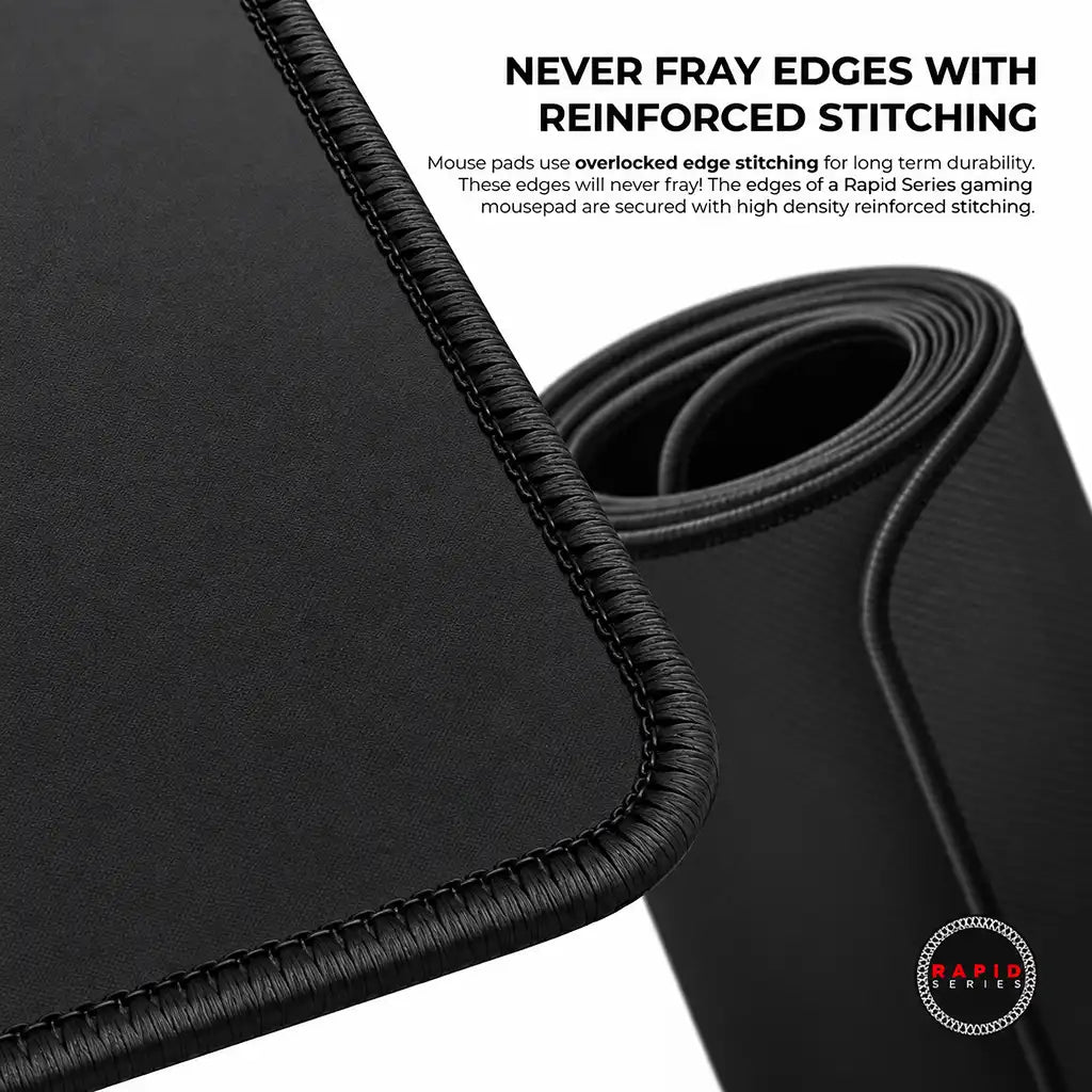 Cybeart Ghost XXL Gaming Mouse Pad Black 900x400mm high density reinforced overlocked stitched edges -tpstech.in