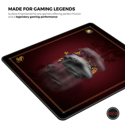 Cybeart Gryffindor Classic Large Gaming Mouse Pad with Micro-Woven Surface mouse glide action showcasing low friction gaming surface -tpstech.in