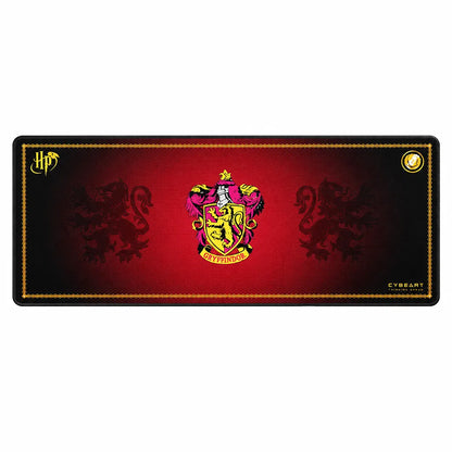 Cybeart Gryffindor Classic XXL Gaming Mouse Pad for PC Mac full top down flat view on white background -tpstech.in
