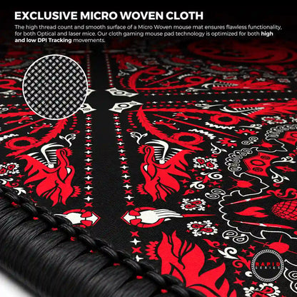 Cybeart House Targaryen Gaming Mouse Pad Large Waterproof exclusive micro woven cloth texture -tpstech.in