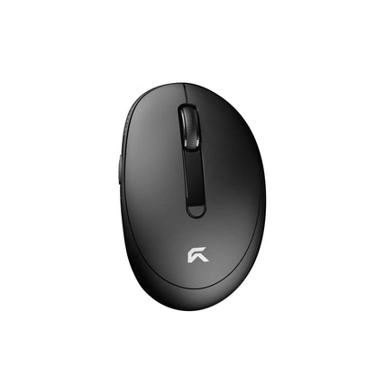 Top view of Cybeart Pocket Wireless Ergonomic Mouse 2400 DPI Dual Mode showing scroll wheel and logo -tpstech.in