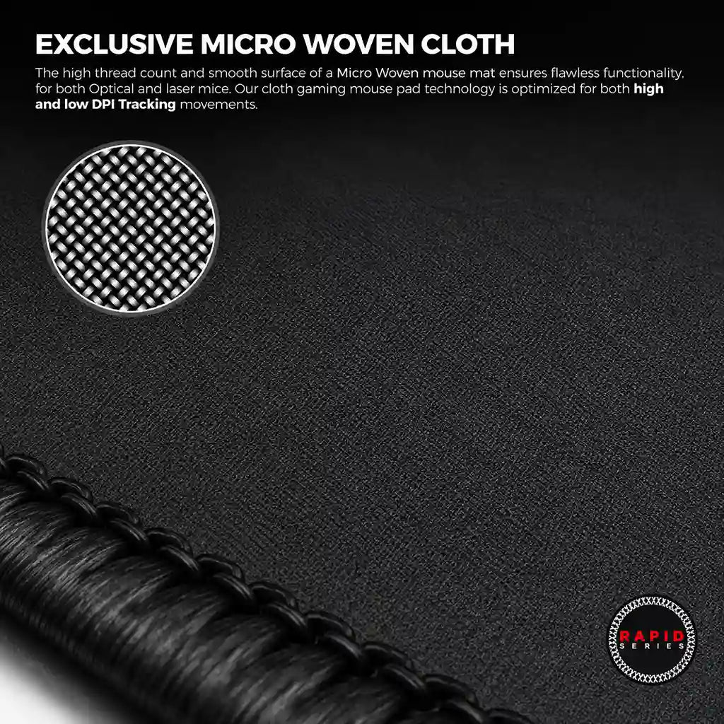 Cybeart Signature Edition XXL Gaming Mouse Pad close up view of micro woven cloth texture -tpstech.in
