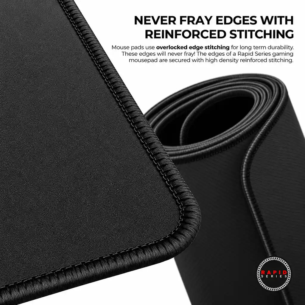Cybeart Signature Edition XXL Gaming Mouse Pad detail view of high density stitched edges -tpstech.in