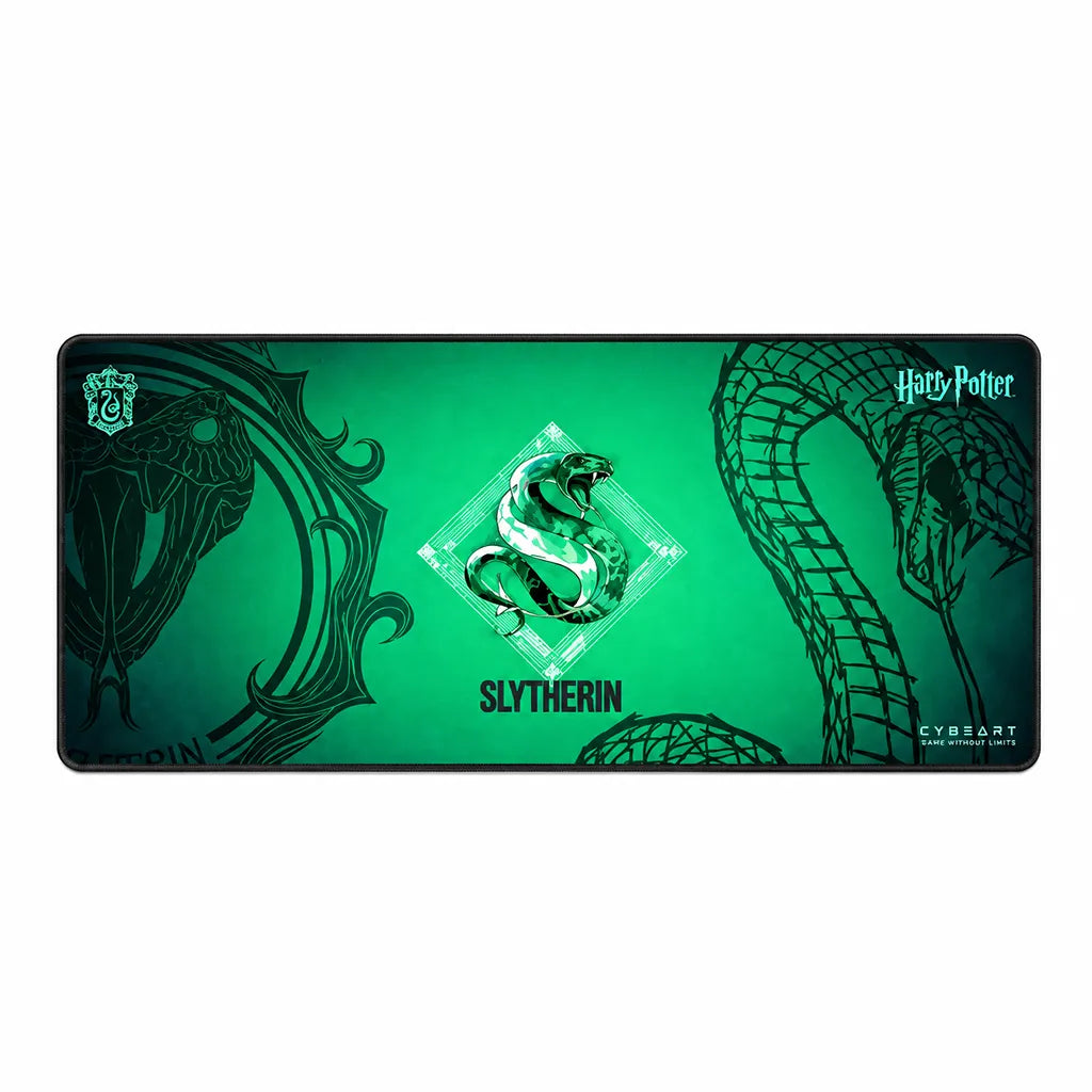 Cybeart Slytherin XXL Gaming Mouse Pad Spill-Proof Surface complete top view on white background -tpstech.in