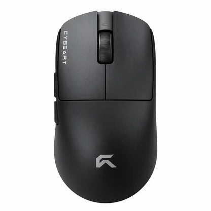 Top down view of Cybeart Xeus Ultra-Light Wireless Gaming Mouse 8K Tri-Mode highlighting split trigger buttons and scroll wheel -tpstech.in